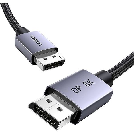 Cable DisplayPort 1.4 Ugreen DP120, 8K 60Hz, 32,4 Gbps, 1 m (Negro)