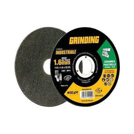 DISCO ABRASIVO TAGLIO CERAMICA INDUSTRIAL GRINDING - MM 115X22,2 H.MM 1,6 - 80 pezzi