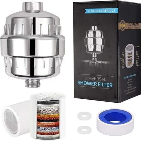 Shower Filter – 10-25 Stage Filtration System, Effectively Removes Chlorine, Fluoride, and Heavy Metals (1/3)