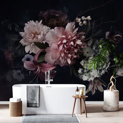 Papier peint panoramique - Pivoines - 130 cm x 89 cm (1/4)