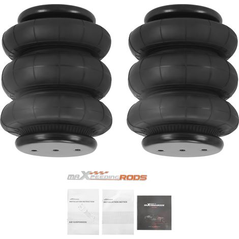 Maxpeedingrods – Suspension pneumatique 2x 2600 lbs – 1/2-14NPT Single Port – Amortisseur arrière pour bus et camions – Installation facile