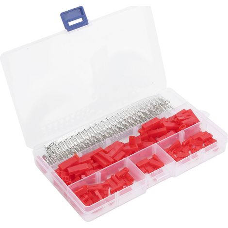 Connecteurs SYP-2P mâle et femelle, 420 pièces, bornes nues rouges, kit de raccordement électrique (1/5)