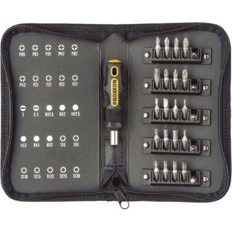 PROXXON Kompakt-Bitsatz mit FLEX-DOT-Griff, 26-teilig - 22730