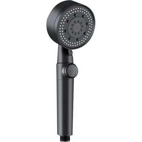 Shower Head - 5 Modes Adjustable High Pressure Handheld - Compatible With Water Heaters - Black - ABS Material - 1 Unit (1/5)