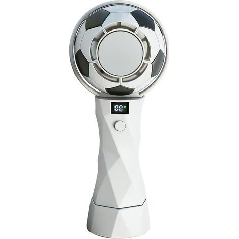 Ventilateur portable de football, ventilateur rechargeable par USB - Ventilateur portable - Ventilateur silencieux,blanc,7.5x6.5x17.5cm (1/5)