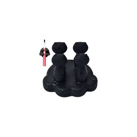 Lot de 4 crochets en silicone, clip adhésif 3D pour câbles de clés, organiseur de câbles auto-adhésif étanche, porte-clés, crochet décoratif pour suspendre des serviettes (1/5)