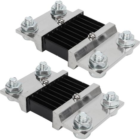 Lot de 2 résistances de shunt de 75 mV CC pour mesure de courant continu, haute précision, shunt externe pour ampèremètre 1000 A (1/5)
