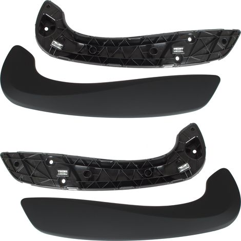 Poignées de porte intérieures avant gauche et droite, noir mat, pour Renault Megane III (2008-2016), lot de 2. (1/2)