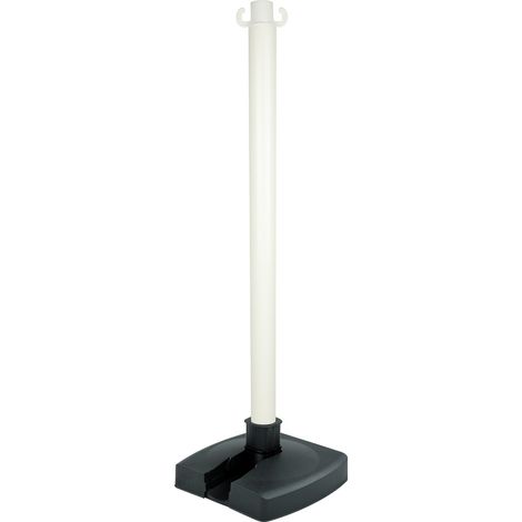 Poteau PVC Blanc BI-POSE sur socle lesté 4kg - 2000024 (1/5)