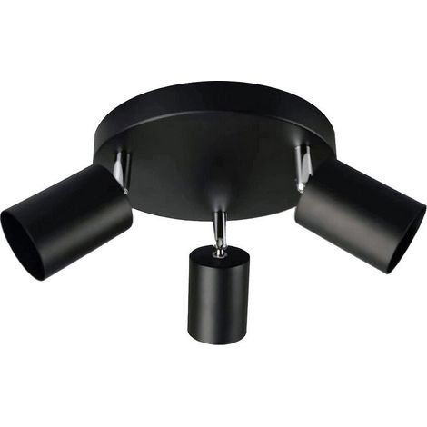 Plafoniera orientabile edm nero 20 cm 3 x 50 watt (1/2)