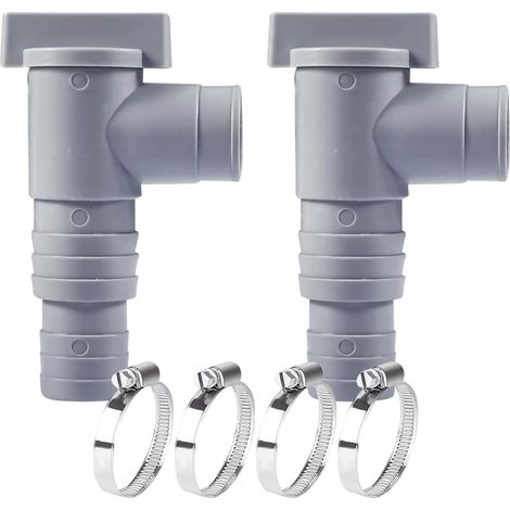 2 Pièces Robinet d'arrêt pour piscines, Anne D'arrêt pour Piscine, Accessoires de Piscine pour Système de Pompe, pour Piscine Hors Sol et Pompe de Piscine (1/5)