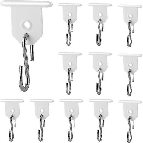 12 paires de supports de lampe pour auvent de camping-car, crochets en forme de S pour éclairage de canopée, tente, fête à la maison (1/5)