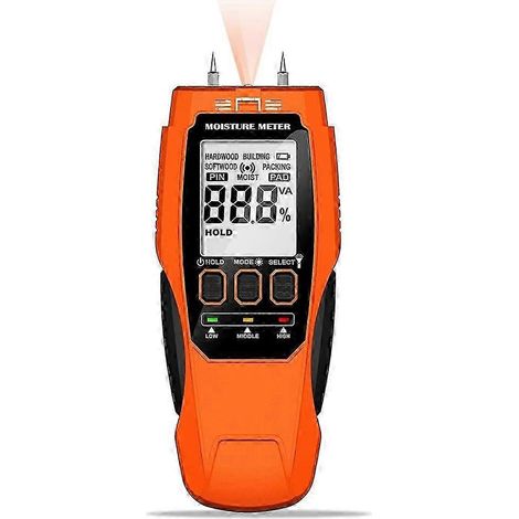 Humidimètre 2 en 1, pour autotest de moisissures, détecteur de fuites d'eau, capteur d'humidité pour bois de chauffage, détecteur de moisissures pour cloisons sèches - JXLGV (1/5)