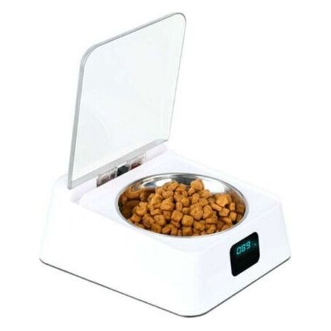 Gamelle à Capteur Infrarouge 330Ml, Acier Inoxydable, Couvercle à Ouverture/Fermeture Automatique, Avec Câble De Chargement Usb, 3-5 minutes de repos, Convient Aux Chats, Chiens (1/3)