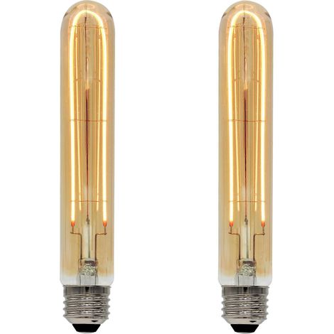Vintage Edison LED-Glühbirne T9-Röhre 4W, Haarnadel-Blattglühfaden, E26, dimmbar, warmweiß, ETL-zertifiziert