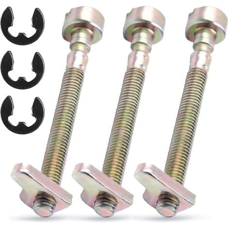 3 Pcs/lot Tendeur de chaîne du vis de réglage Remplacement pour McCulloch 335 338 435 436 438 440 441 442 444 & partenaire 350 351& Poulan 295 2775 2990 4620 tronçonneuse (1/5)