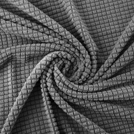 Housse De Canape 3 Places avec Accoudoirs, Jacquard Housse Canape Extensible, Universelle Sofa Cover Antidérapante, Couvre Canapé pour Chiens Et Chats Animaux, Lavable, Gris Clair (1/4)