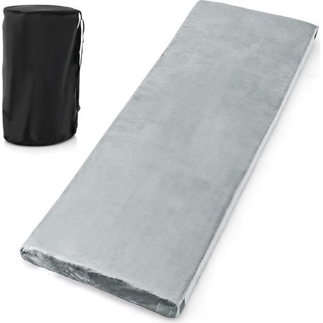 Grand Confort Matelas de Camping Mémoire de Forme Housse Imperméable Déhoussable avec Sac de Transport Randonnée Gris (1/5)