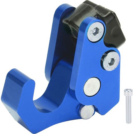 Porte-bagage pour casque moto - Bleu, alliage aluminium CNC, universel, accroche bagage pratique (1/5)