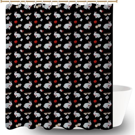Rideau de douche tissu polyester 180x180 cocooning polyester pour salle de bain pour les amateurs de déco (1/5)