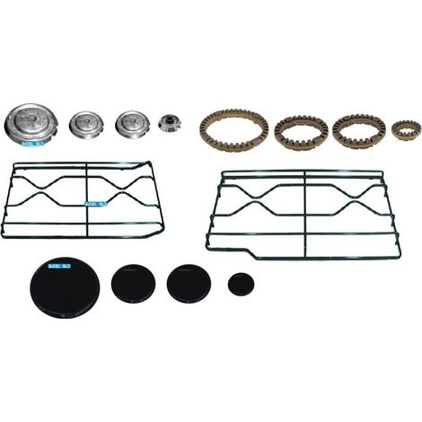 KIT RINNOVO ADATTO ARISTON X PF640 GRIGLIE + BRUCIATORI COMPLETI P 0256 S 231 (1/2)