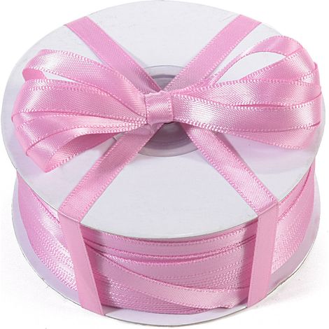 Nastro doppio raso color rosa antico, mm 6 x 100 m