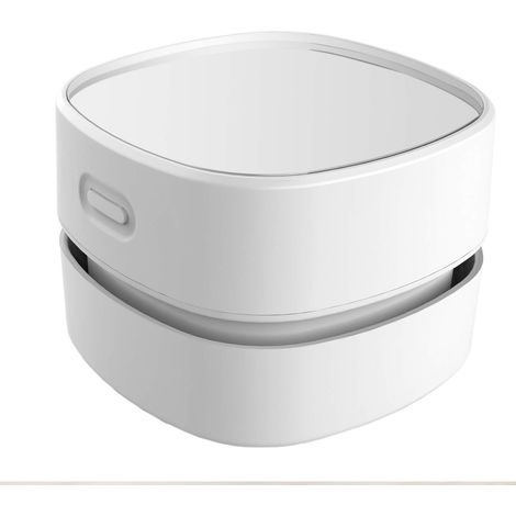 Aspirateur de bureau, mini balai à poussière de table, économie d'énergie, autonomie jusqu'à 90 minutes, sans fil et rotatif à 360°, idéal pour clavier, maison, école ou bureau. (1/5)