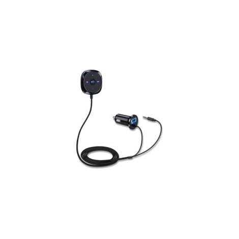 Un receptor Bluetooth inalámbrico de doble puerto, compatible con adaptadores Bluetooth auxiliares para coche con aisladores de bucle de tierra, que permite realizar llamadas con manos libres y reprod