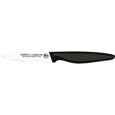 12 Couteau Office 9cm Lame Lisse Noir Bio Source - Nogent