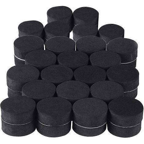 Lot de 24 naturel caoutchouc pots de plantes Risers coussin Feet noir (1/5)