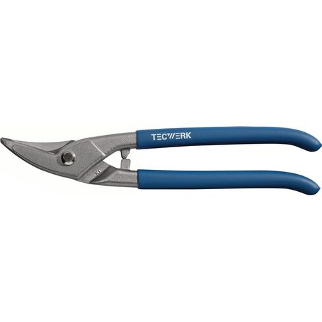TECWERK Lochschere Gesamt-L.250mm li.STA max.1mm VA max.0,5mm Qualitätsst.Ku.-Überzug TW