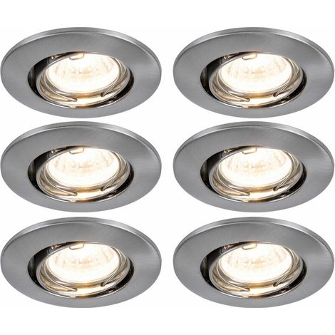 Lot de 6 spots encastrables ronds Éclairage du séjour Spot Lampes 993.77 (1/5)