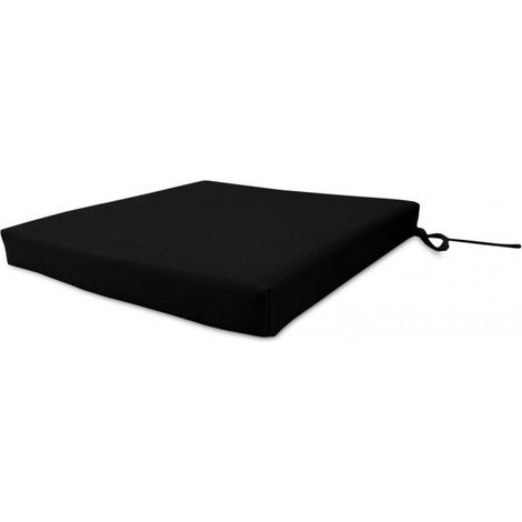 Dessus de chaise outdoor imperméabilisé 40X40X5 cm ALIX noir, par Soleil d'ocre