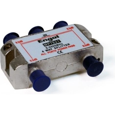 Distribuidor antena coaxial 1 ent/4 sal 9,5db axil