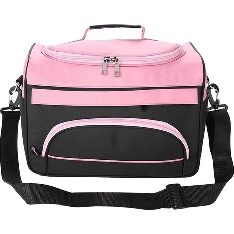 Bolsa de almacenamiento de gran capacidad para equipos de peluquería profesionales, herramientas de salón, bolsa de viaje para herramientas de belleza (Color: Rosa)