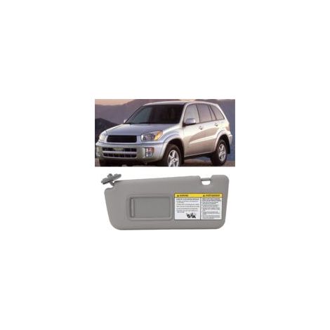 Pare-soleil multifonctionnel avec miroir de maquillage pour RAV4 2004-2005 Protection contre éblouissement et UV Matériau ABS gris - 7432042420B0