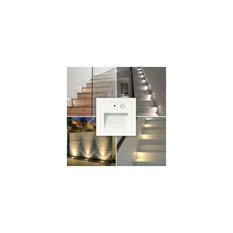 4 LED-Wandeinbaustrahler, 3 W mit Bewegungsmelder, Treppen- und Stufenbeleuchtung, für den Innenbereich (1/5)