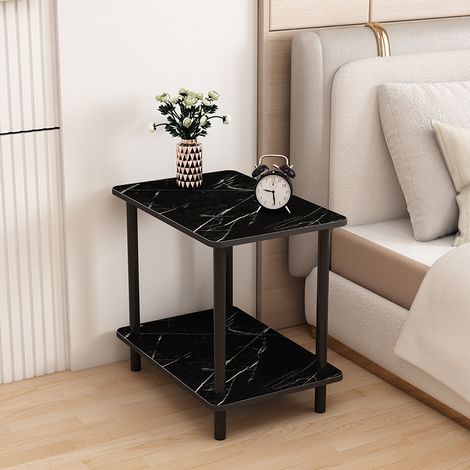 Petite table d'appoint pour canapé, table basse, table de chevet mobile pour chambre à coucher, étagère simple pour location, 80 x 40 x 53 cm (1/3)
