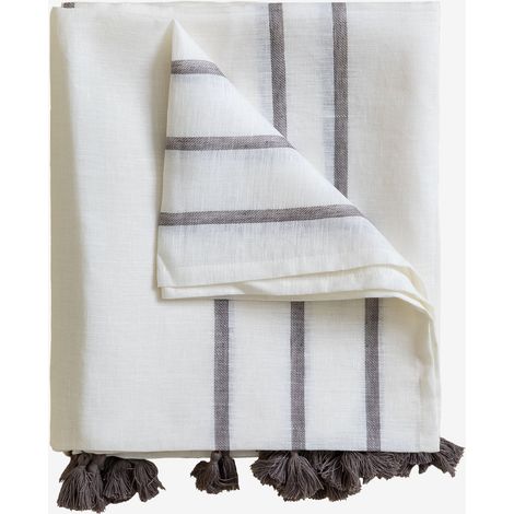 Nappe en lin Isabella 140x240 cm SKLUM Blanc Gardenia