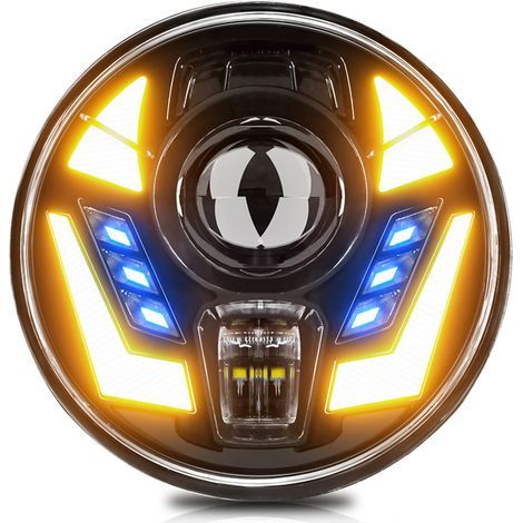 Phare LED de 7 pouces, phare rond étanche avec feux de croisement DRL de remplacement pour Jeep Chevy Ford Land Rover Hummer Mazda, 1 pièce. (1/5)