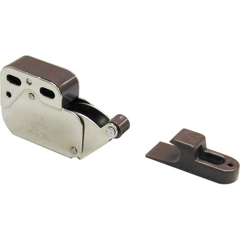 Druckschnapper Mini Latch, Stahl vernickelt (1/2)