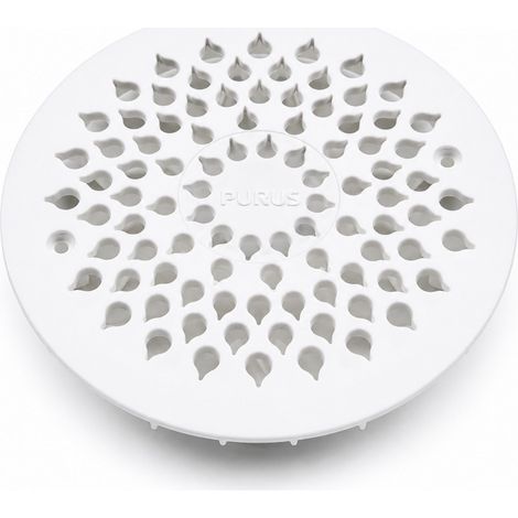 Grille PVC blanche diamètre 150 mm pour siphon PURUS