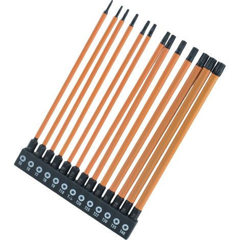 Jeu de 13 clés Allen de 100/150 mm, embouts de tournevis à percussion à tête hexagonale, outils d'entretien
