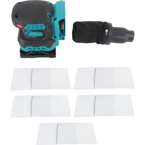 Ponceuse électrique sans fil, ponceuse sans balais adaptée à la batterie BL1840, rectifieuse de finition avec 15 papiers de verre, 8000 à 12000 tr/min (1/5)