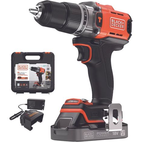 TRAPANO AVVITATORE BATTERIA LITO 18V CON PERCUSSIONE (BDCHD18K-QW) BLACK&DECKER