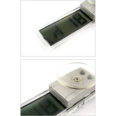 Thermomètre Numérique de Voiture à Ventouse K036 Affichage LCD Transparent Température Intérieure/Extérieure (1/5)