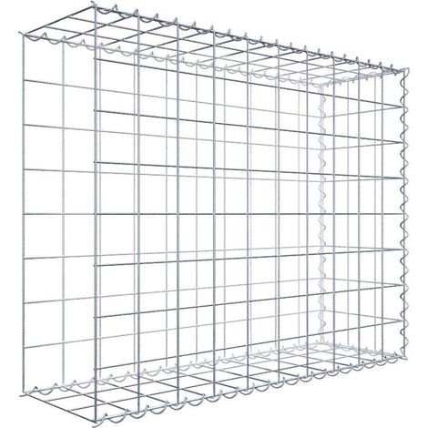 Gabiondeco - Gabion - Element de prolongation en longueur 100 cm x 80 cm x 30 cm (L x H x P). maille 10 x 10 cm. Spirale. Avert.: il manque une grille - Made in Germany (1/5)