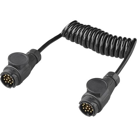 Cable espiral de 1,5 m, 8 conductores, 2 conectores de PVC de 13 pines. (1/5)