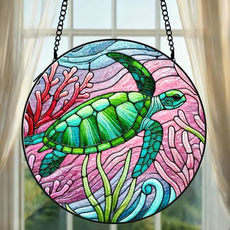 Attrape-soleil vitrail oiseau 20 cm décoration suspendue fenêtre animal lumineux cadeau Noël (1/5)