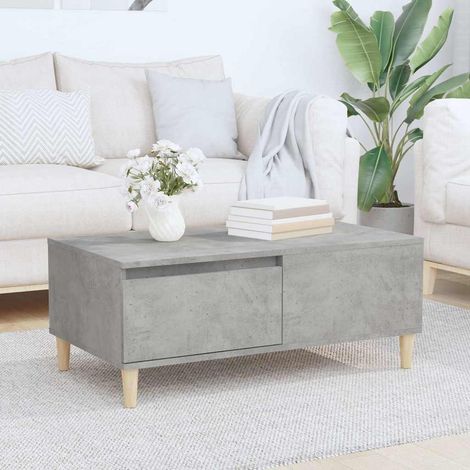Table Basse-Table Salon Gris béton 90x50x36,5 cm Bois d'ingénierie 640423 (1/5)